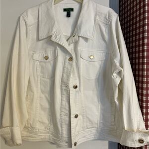C. Wonder White Jean Jacket with Accent buttons. Oversized